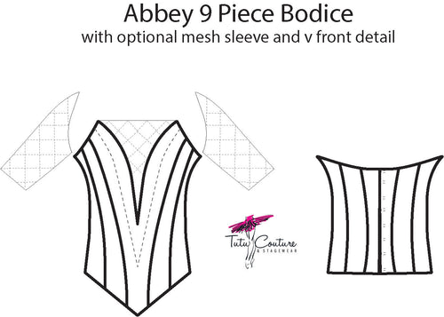 Abbey 9pc Bodice Pattern PDF Digital Download