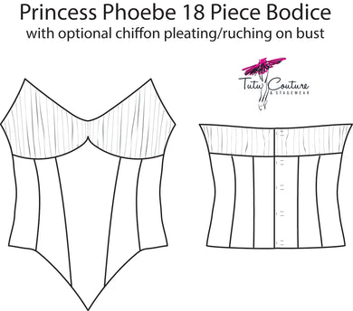 Princess Phoebe 18pc Bodice Pattern PDF Download