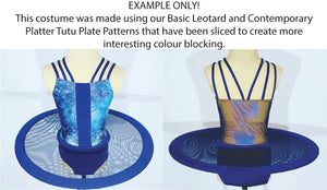 Stretch Leotard and Stretch Contemporary Platter Tutu Pattern Set