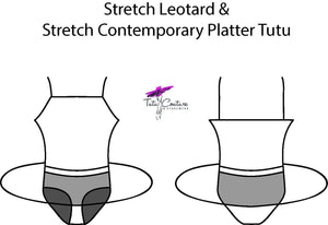 Stretch Leotard and Stretch Contemporary Platter Tutu Pattern Set PDF Digital Download